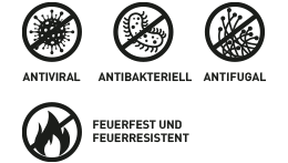 Antiviral Antifungal Antibacterial Fireproof and fire resistant